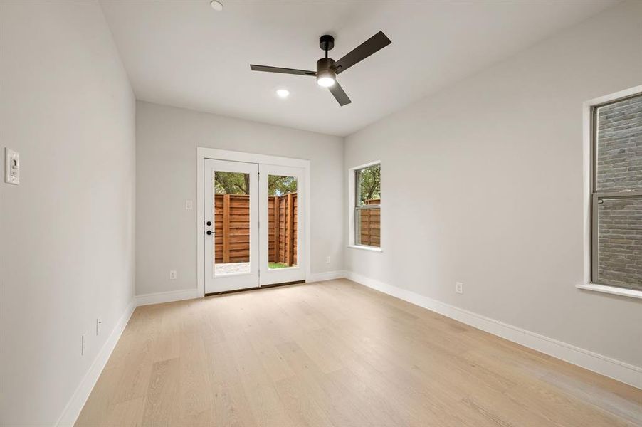 Whether it's a home office, craft space or workout room, the first floor flex space offers endless opportunity to make it your own!