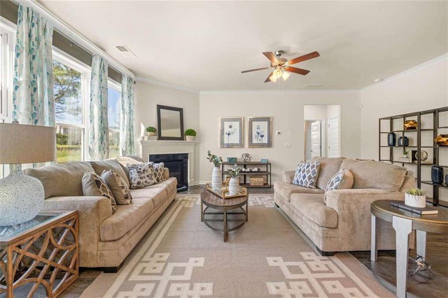 Furnished interior view inside a new home in Wildwood, Covington (Image 44). Furnished interior view inside a new home in Wildwood, Covington (Image 44).
