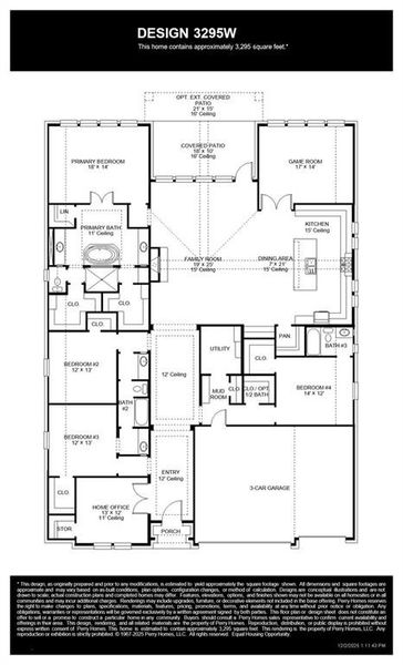 2D floor plan layout of this home in Sweetgrass, Haslet, TX (Image 2).