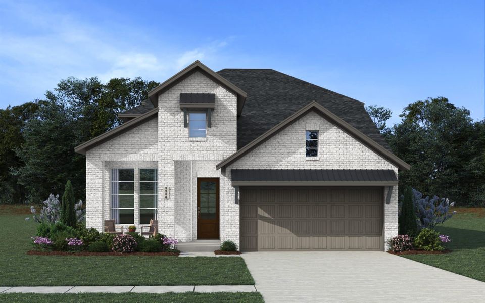 Representative exterior photo of a completed home built from the Windsor – 45′ Lot by Chesmar Homes in Bridgeland, Cypress, TX (Image 19).