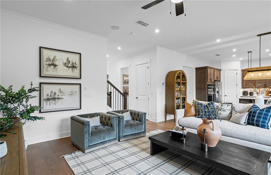 Furnished interior view inside a new home in Traditions of Braselton, Jefferson (Image 13).
