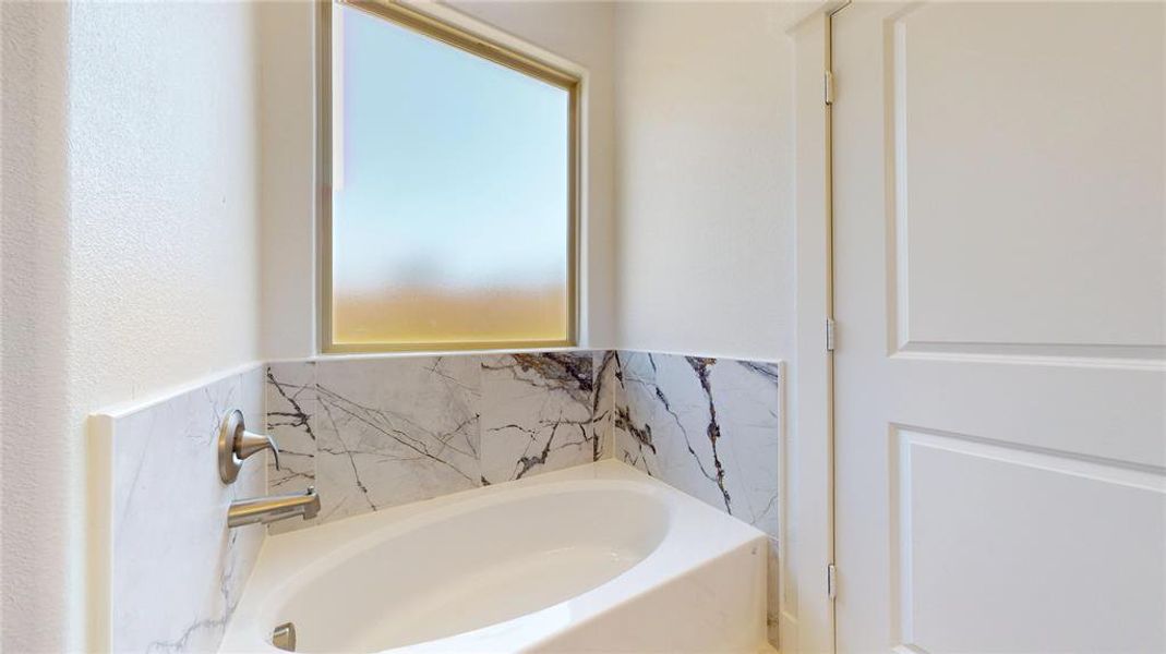 Bathroom with a garden tub