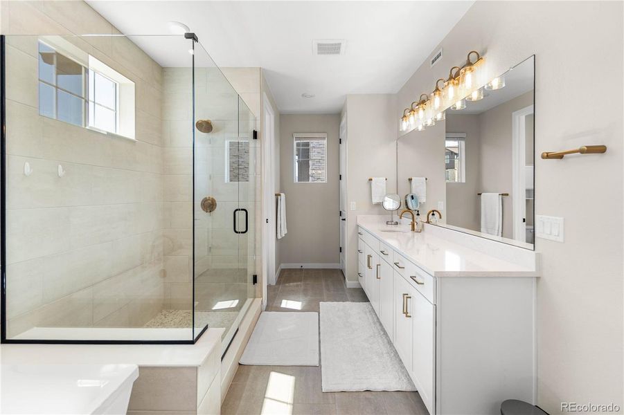 Upstairs primary bathroom