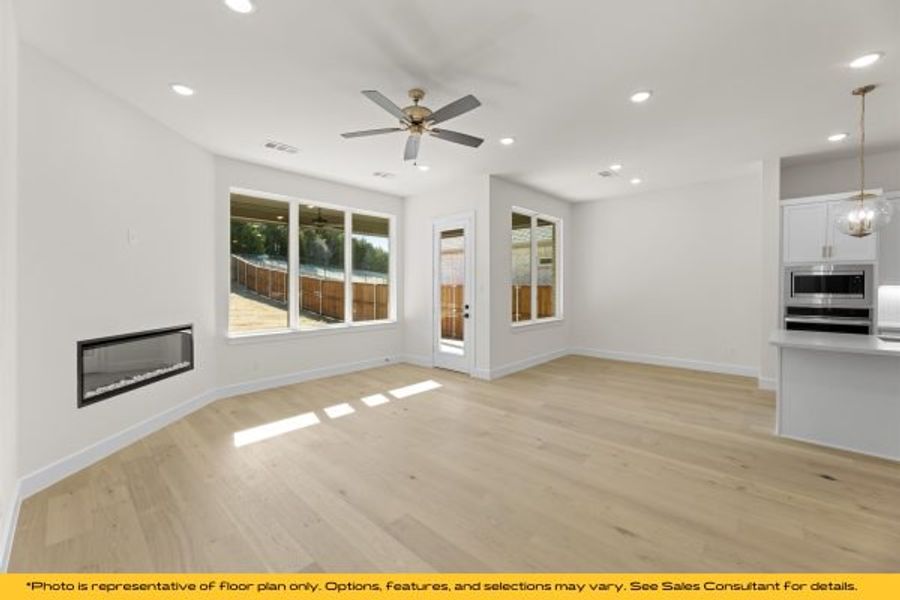 Representative unfurnished interior of a home built from the The Cayman by Stonefield Homes in The Highlands, Rockwall (Image 86).
