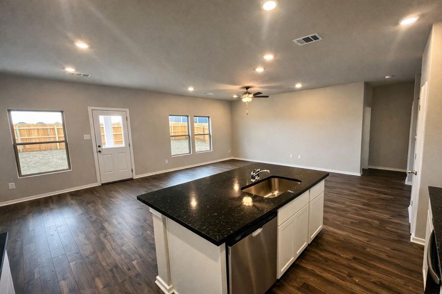 Open concept floorplan