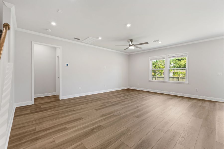 Spacious, unfurnished interior of a new home in Solserra, Shallotte (Image 20). Spacious, unfurnished interior of a new home in Solserra, Shallotte (Image 20).