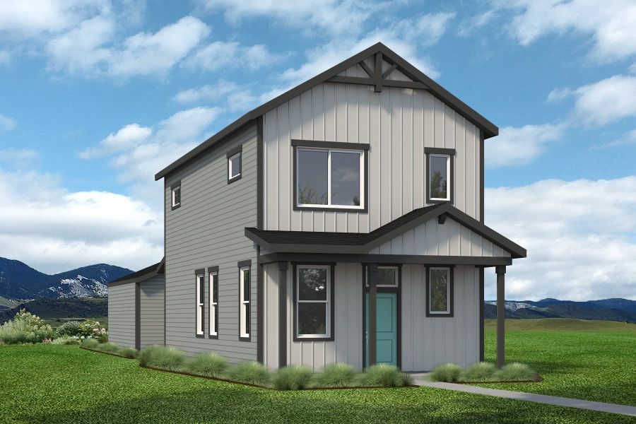 Representative exterior photo of a completed home built from the Caribou by Baessler Homes in Liberty Draw, Evans, CO (Image 5).