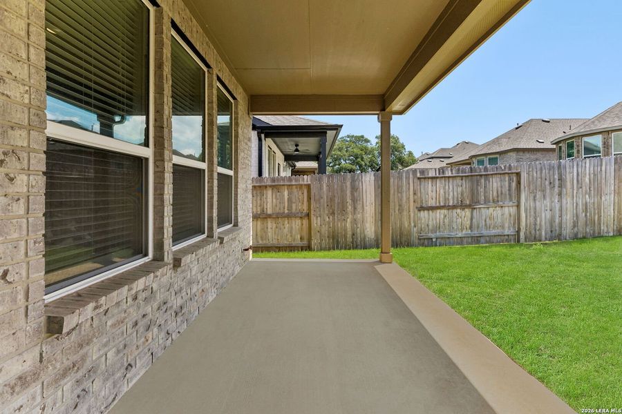Exterior details and patio area of a home in Sendero at Veramendi, New Braunfels (Image 4).