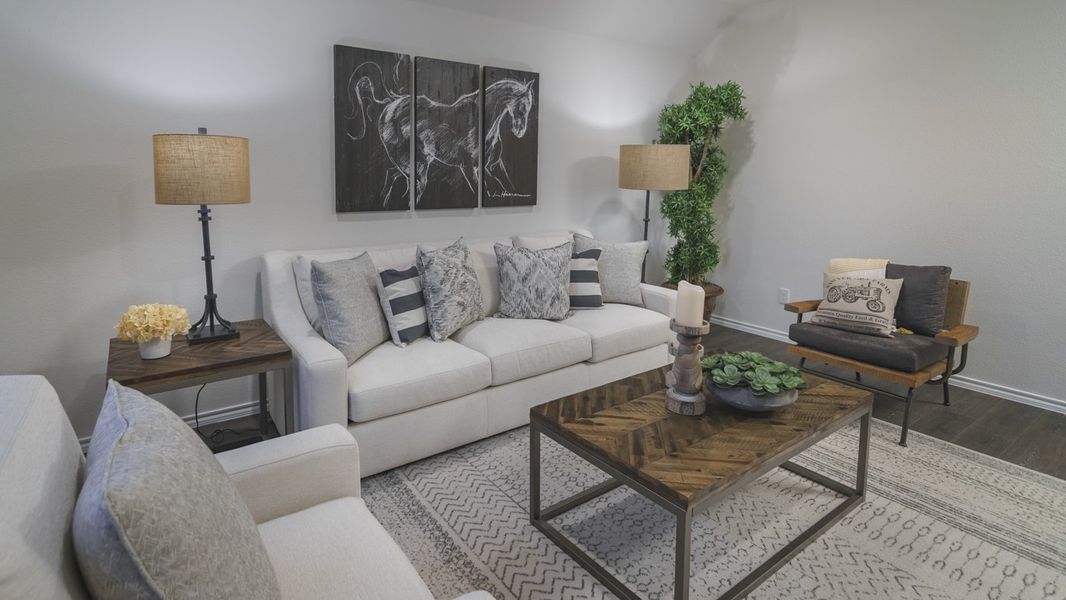 Furnished interior view inside a new home in Stonewyck Farms, Ennis (Image 22).