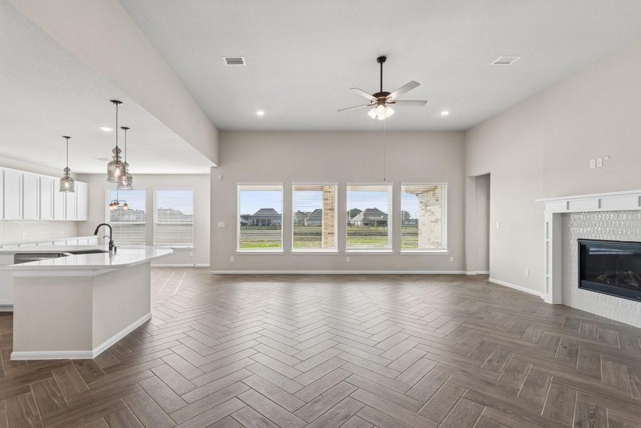 Open great room (*Photo not of actual home and used for illustration purposes only.) Open great room (*Photo not of actual home and used for illustration purposes only.)