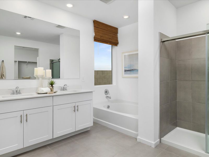 Furnished interior view inside a new home in Mountain View Estates Signature Series, Buckeye (Image 16).