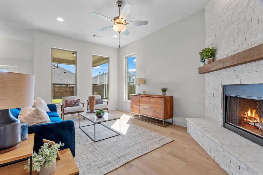 Furnished interior view inside a new home in The Parks at Panchasarp Farms - Phase 2, Burleson (Image 11). Furnished interior view inside a new home in The Parks at Panchasarp Farms - Phase 2, Burleson (Image 11).