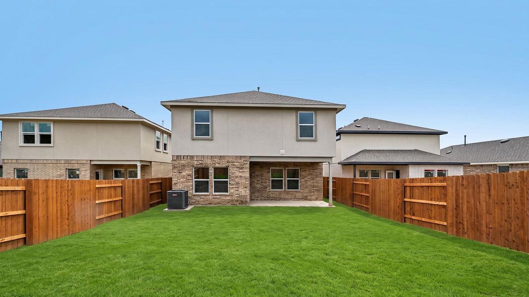 Exterior details and patio area of a home in Bar W Ranch, Leander (Image 3).