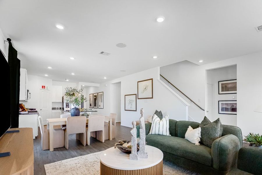 Furnished interior view inside a new home in Bridge Creek 45s and 50s, Cypress (Image 8).