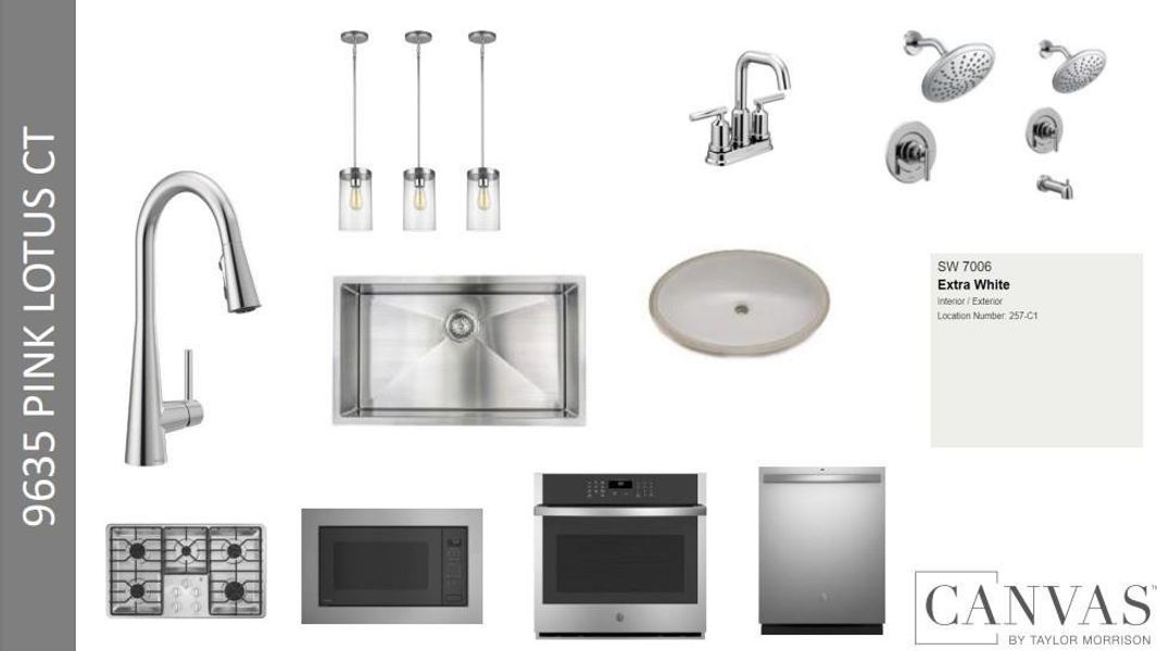 9635 Pink Lotus Court design selections.  Home is under construction and selections are subject to change.