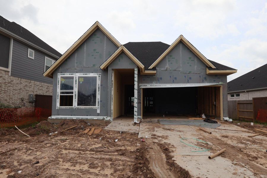 In-progress construction of a new home in Brookewater - Terrace Collection, Rosenberg, TX (Image 4). In-progress construction of a new home in Brookewater - Terrace Collection, Rosenberg, TX (Image 4).