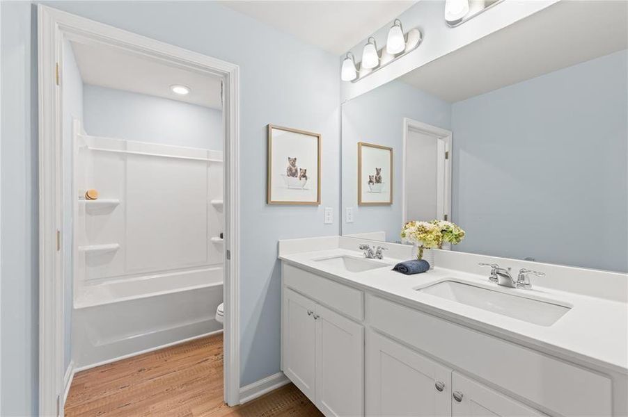Furnished interior view inside a new home in Union Heights, Flowery Branch (Image 15). Furnished interior view inside a new home in Union Heights, Flowery Branch (Image 15).