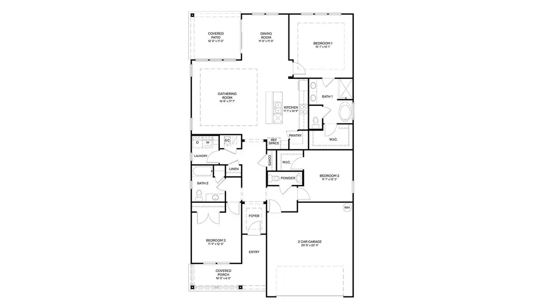 2D floor plan layout for the Summervale by D.R. Horton in Broward Key, Jacksonville, FL (Image 3). 2D floor plan layout for the Summervale by D.R. Horton in Broward Key, Jacksonville, FL (Image 3).