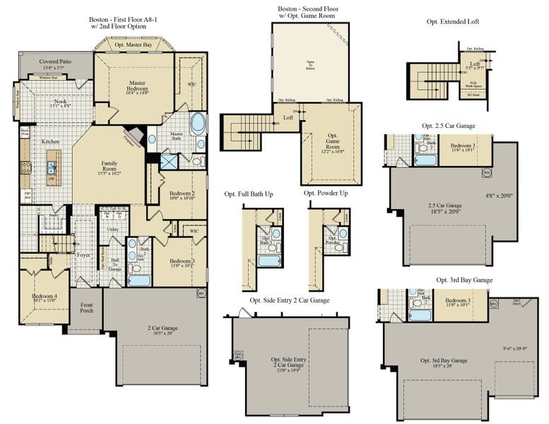 Boston A8-1Floor Plan W/ Game Room