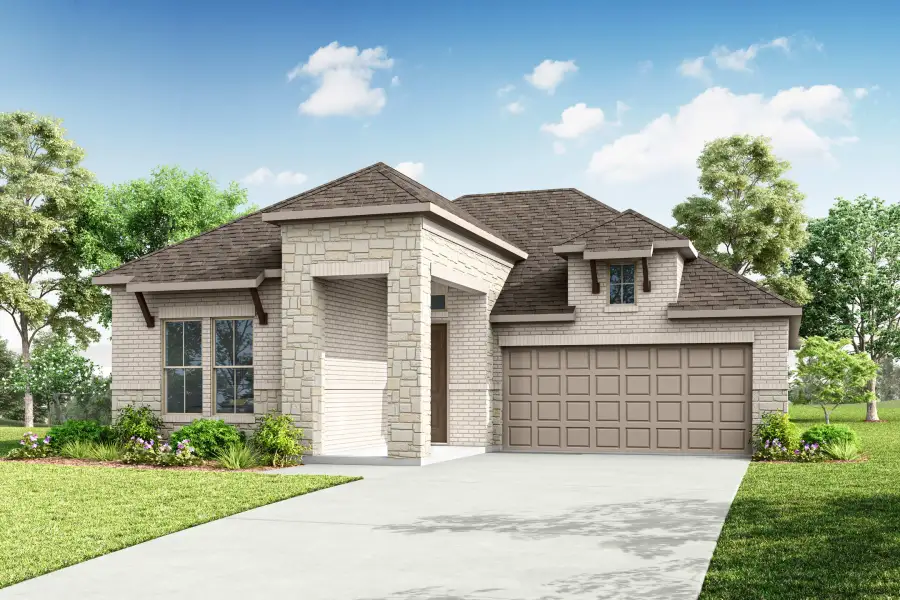 Representative exterior photo of a completed home built from the Ava by Tri Pointe Homes in View at the Reserve, Mansfield, TX (Image 17). Representative exterior photo of a completed home built from the Ava by Tri Pointe Homes in View at the Reserve, Mansfield, TX (Image 17).