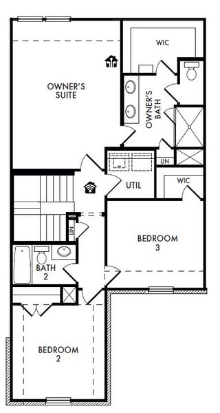 2D floor plan layout of this home in Creekshaw, Royse City, TX (Image 4).