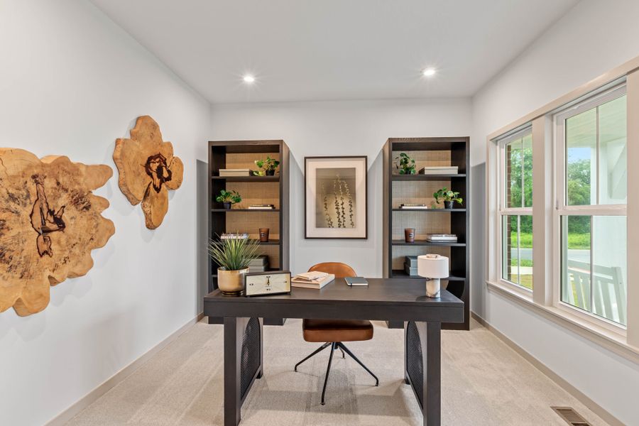 Representative furnished interior of a home built from the Fairfax by Fischer Homes in Bridle Run, Louisville (Image 6).