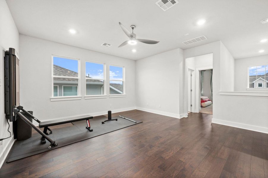 Spacious, unfurnished interior of a new home in Bluffview 50s, Leander (Image 21). Spacious, unfurnished interior of a new home in Bluffview 50s, Leander (Image 21).