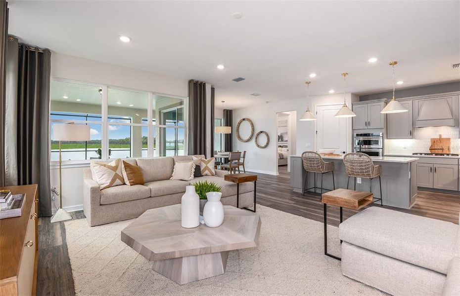 Furnished interior view inside a new home in Del Webb River Reserve, Spring Hill (Image 11). Furnished interior view inside a new home in Del Webb River Reserve, Spring Hill (Image 11).