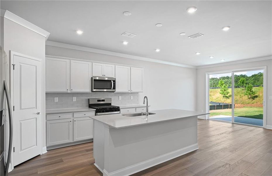 Furnished interior view inside a new home in Overland, Locust Grove (Image 5). Furnished interior view inside a new home in Overland, Locust Grove (Image 5).