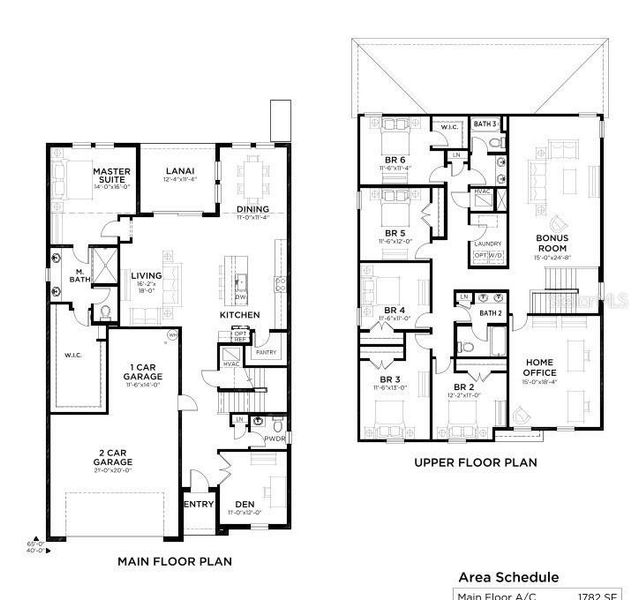 2D floor plan layout of this home in New Home Communities Near Tampa, Ocala, and Orlando, Florida, Lithia, FL (Image 5).