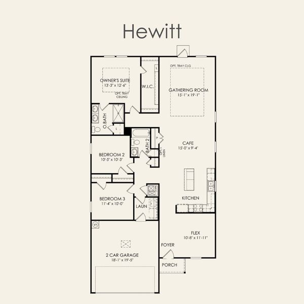 2D floor plan layout for the Hewitt by Pulte Homes in Patterson Ranch, Georgetown, TX (Image 3). 2D floor plan layout for the Hewitt by Pulte Homes in Patterson Ranch, Georgetown, TX (Image 3).
