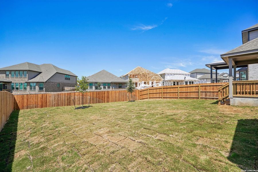 Exterior details and patio area of a home in Arcadia Ridge - Classic Series, San Antonio (Image 29).