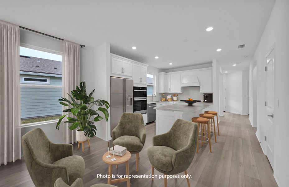 Furnished interior view inside a new home in Del Webb Wildlight, Wildlight (Image 6).