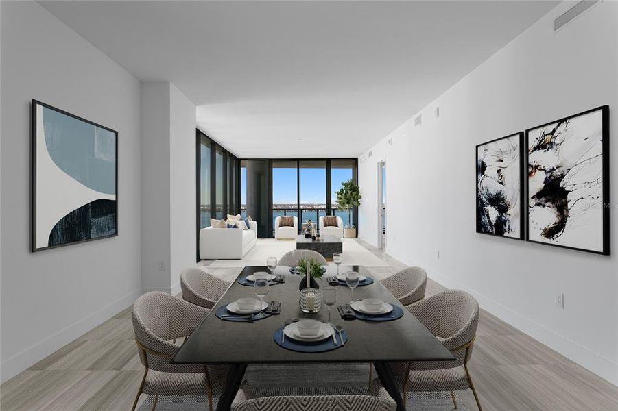 Furnished interior view inside a new home in , Tampa (Image 9).