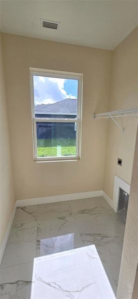 laundry area off garage