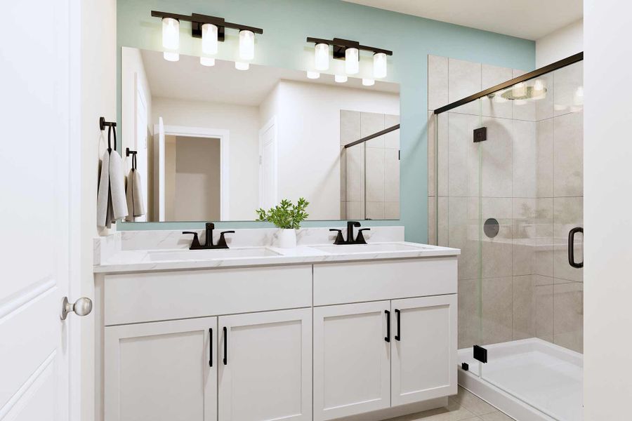 Representative furnished interior of a home built from the The Wingspan by David Weekley Homes in The Townes at Cadia Village, Matthews (Image 4).