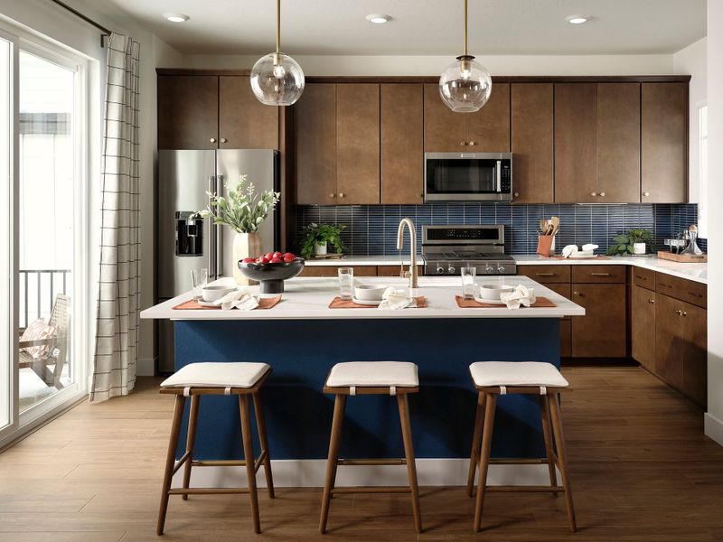 Furnished interior view inside a new home in Painted Prairie, Aurora (Image 7).