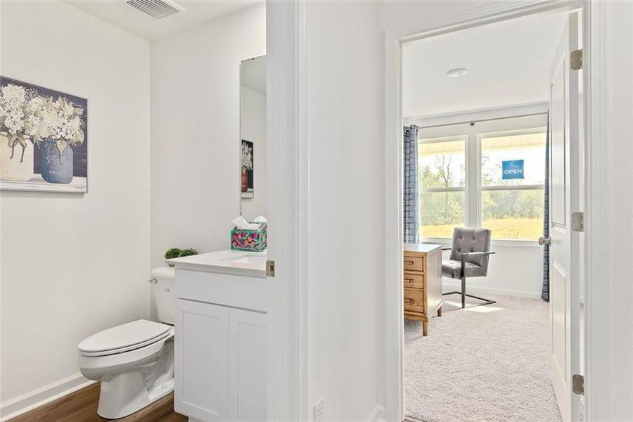Furnished interior view inside a new home in Woodlake Landing, Hartwell (Image 7). Furnished interior view inside a new home in Woodlake Landing, Hartwell (Image 7).