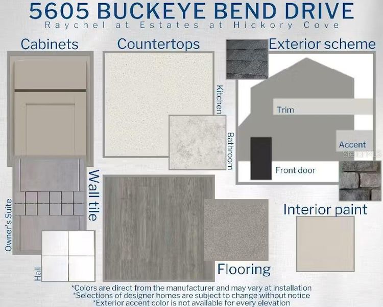 Sample of building materials used in homes in Estates at Hickory Cove - Single-Family Homes, St. Cloud (Image 4). Sample of building materials used in homes in Estates at Hickory Cove - Single-Family Homes, St. Cloud (Image 4).