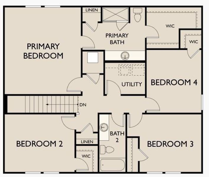 2D floor plan layout of this home in Silverton, Dacula, GA (Image 3).