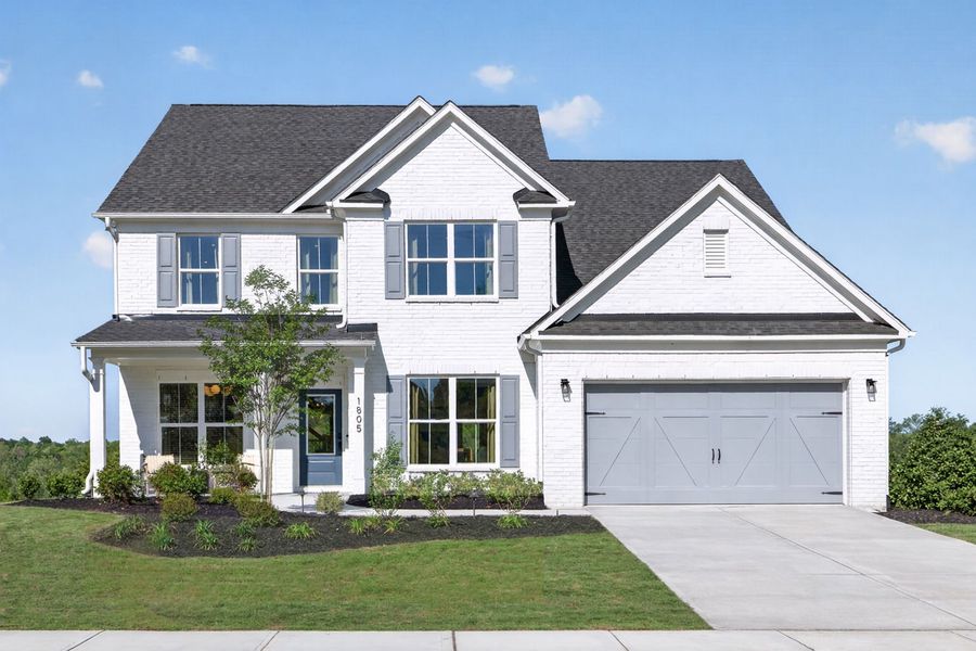 Representative exterior photo of a completed home built from the Riverton by Pulte Homes in Riversprings, Dacula, GA (Image 24).