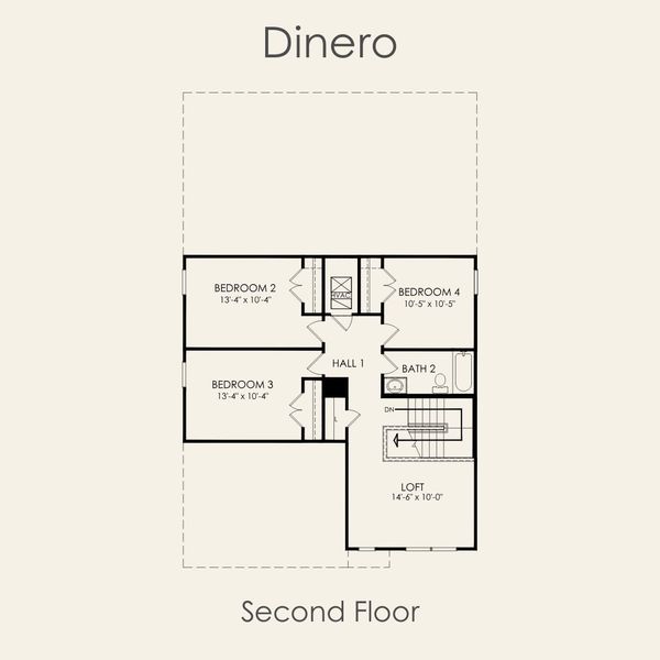 2D floor plan layout for the Dinero by Pulte Homes in Patterson Ranch, Georgetown, TX (Image 5). 2D floor plan layout for the Dinero by Pulte Homes in Patterson Ranch, Georgetown, TX (Image 5).