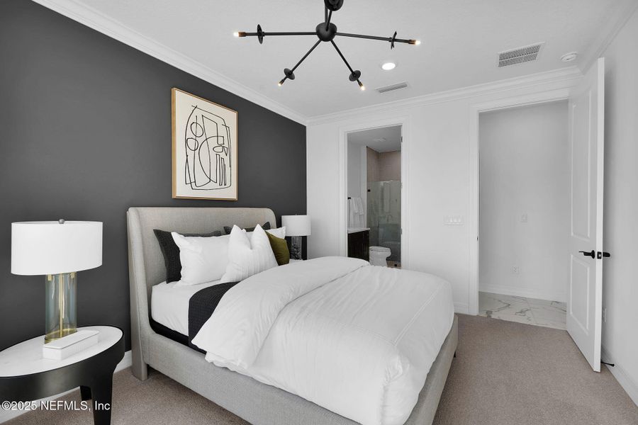 Furnished interior view inside a new home in Summer Bay at Grand Oaks, St. Augustine (Image 13). Furnished interior view inside a new home in Summer Bay at Grand Oaks, St. Augustine (Image 13).