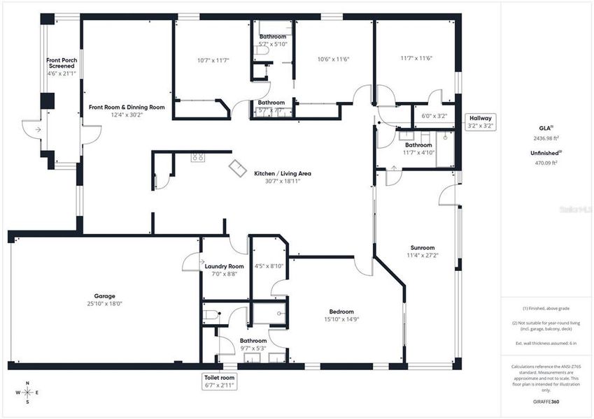 2D floor plan layout of this home in , Lake Alfred, FL (Image 5).