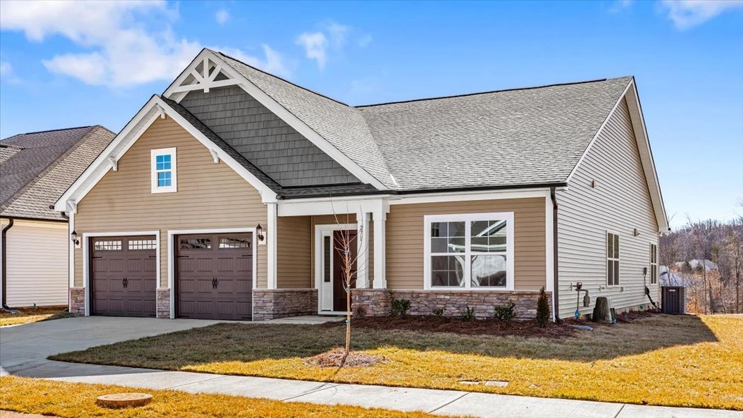 Front exterior of a new home in Brayden, Advance, NC, highlighting curb appeal (Image 17).
