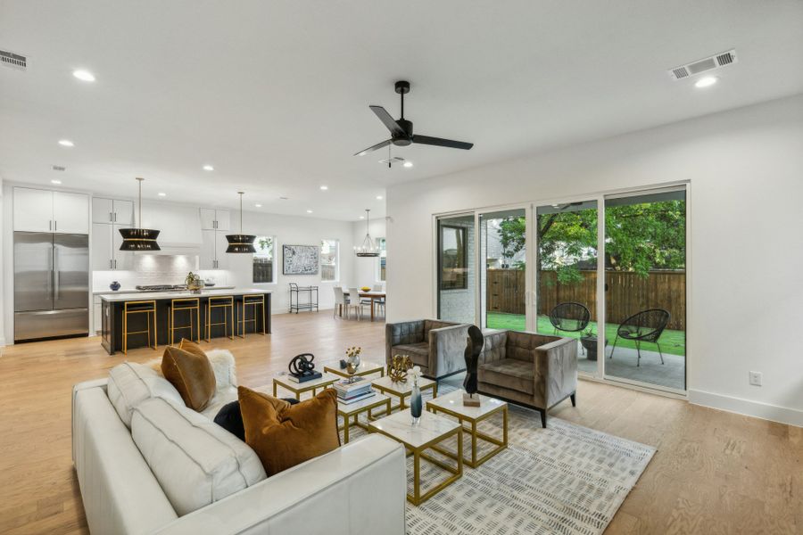 Furnished interior view inside a new home in , Dallas (Image 42).