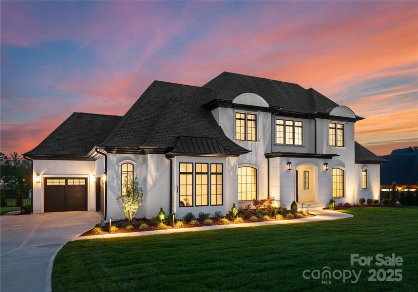 Front exterior of a new home in , Weddington, NC, highlighting curb appeal (Image 18).