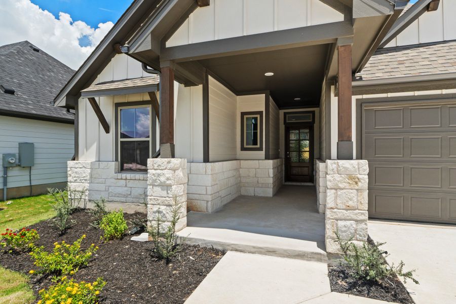 Exterior details and patio area of a home in Prairie Winds, Hutto (Image 3). Exterior details and patio area of a home in Prairie Winds, Hutto (Image 3).