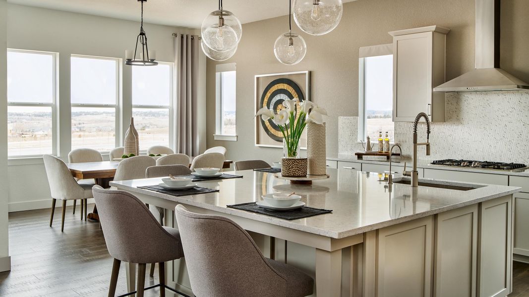 Representative furnished interior of a home built from the Columbine by Taylor Morrison in Dawson Trails, Castle Rock (Image 5).