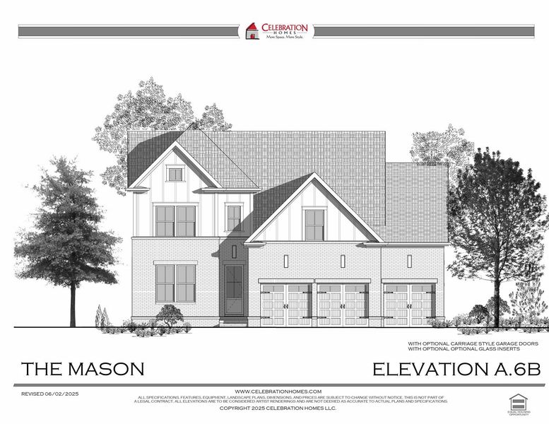 Representative rendering of the exterior for the Mason by Celebration Homes (Image 4).